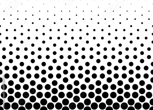 Disappearing circles.Seamless pattern in one direction.
