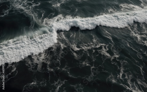 Waves on the sea. Generative AI.