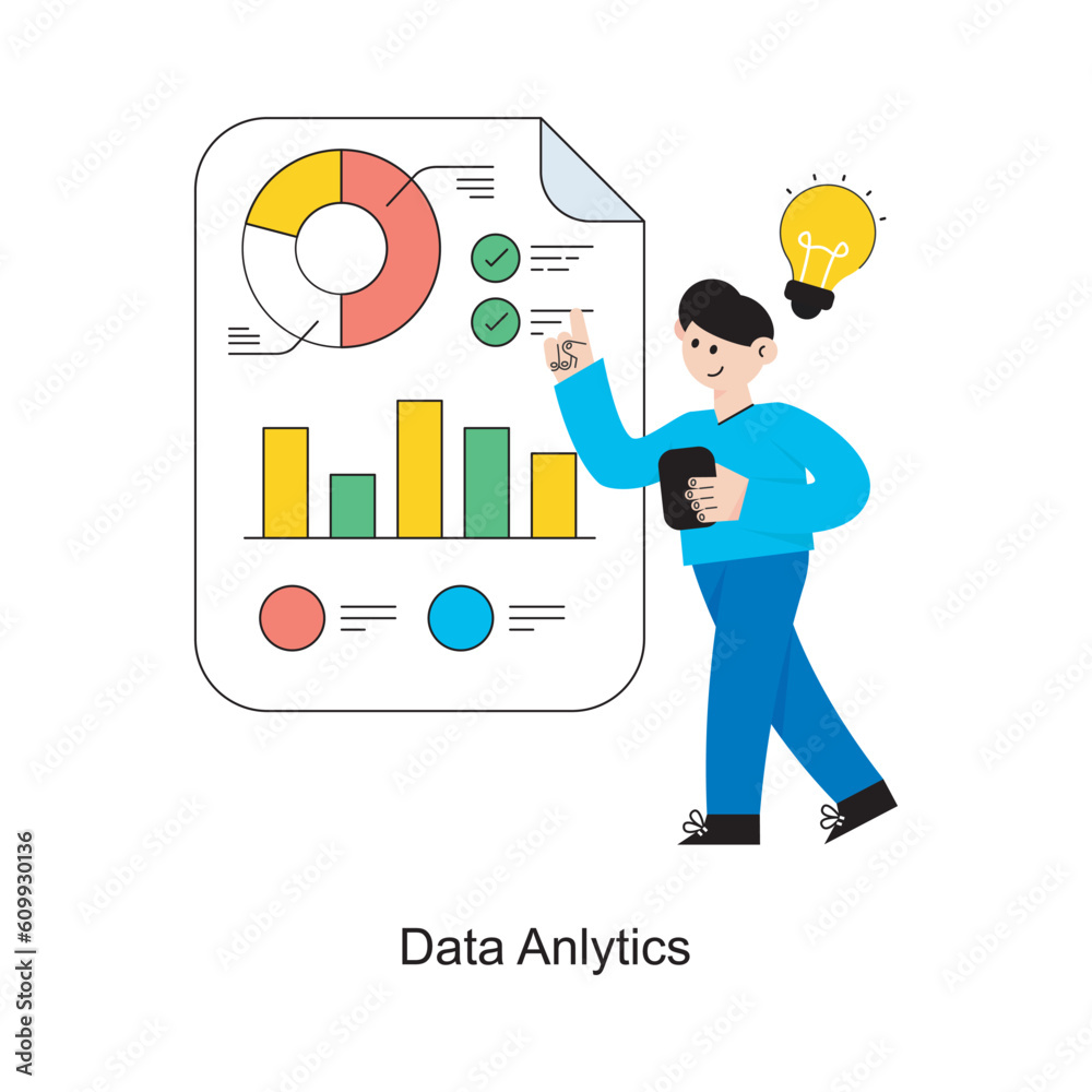 Data Anlytics Flat Style Design Vector illustration. Stock illustration Data Anlytics Flat Style Design Vector illustration. Stock illustration