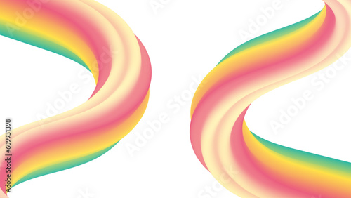 Colorful Abstract background with fluid waves. Modern gradient 3d flow shape. Vector illustration