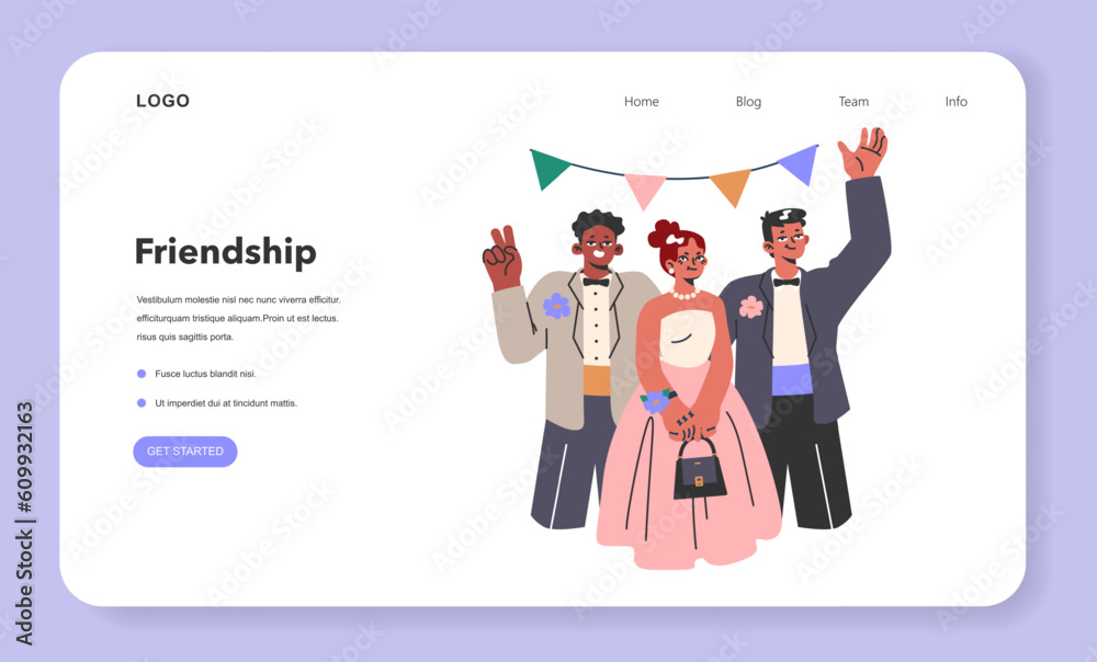High school graduation or prom. Celebration ball or dance at end