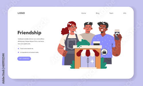 Small business concept. Young team of business owners. Friends