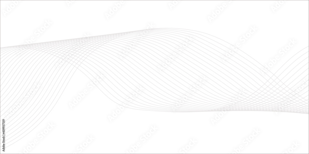 Fototapeta premium Abstract wave element for design. Digital frequency track equalizer. Stylized line art background. Line curve waves flow pattern vector element design or abstract dynamic stroke line. 