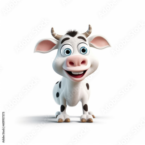 Cute 3D Cow Character