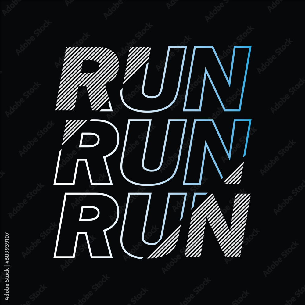 marathon and running. Sport typography, t-shirt graphics, poster, print, banner, flyer, postcard