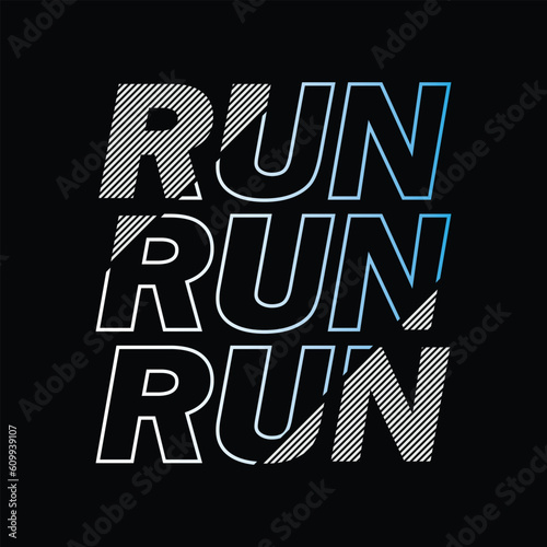 marathon and running. Sport typography, t-shirt graphics, poster, print, banner, flyer, postcard
