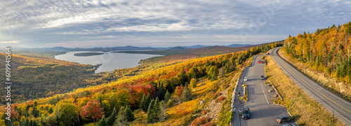 Autumn colors from the Height of Land overlook on the Rangeley Lakes Scenic Byway - Maine photo