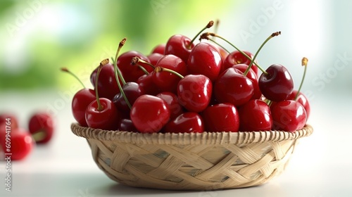 cherries in a bowl photo