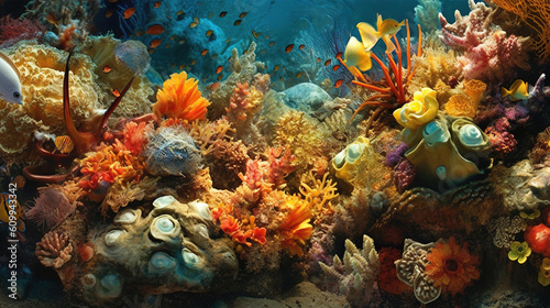 Abundant marine biodiversity background