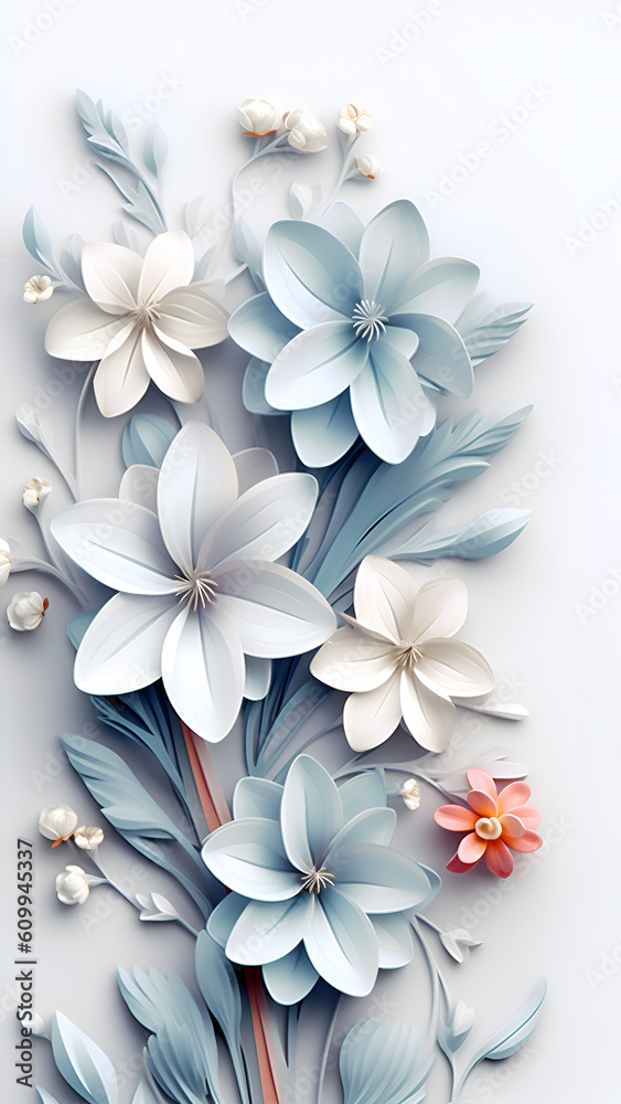 3D floral mobile backgrounds
