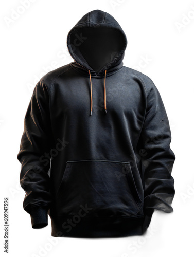 Clean and Crisp: Full-Sized Hoodie on a Transparent Background. Generative AI