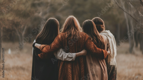 Best Friends / Sisters Hanging Out Together and Having a Great Time. Illustrates Bonding, Friendship, and Sisterhood. With Licensed Generative AI Technology Assistance.