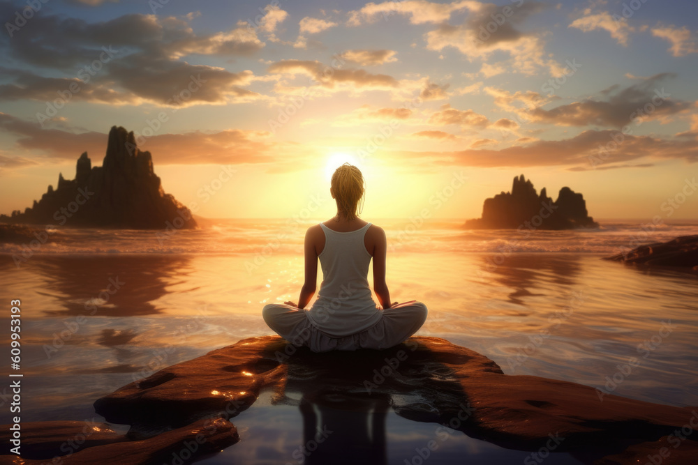 A sublime state of inner peace found within. AI generation A sublime state of inner peace found within. AI generation