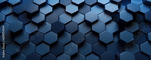 blue square hexagons background