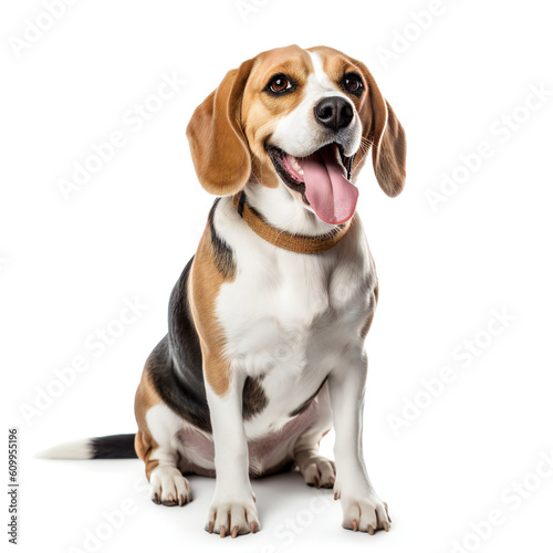 Portrait of an adorable beagle. 3D illustration digital art design, generative AI