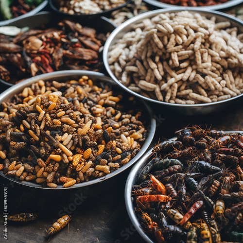 Various insects street food © Grafvision