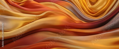 Abstract background with waves. AI generated art illustration.