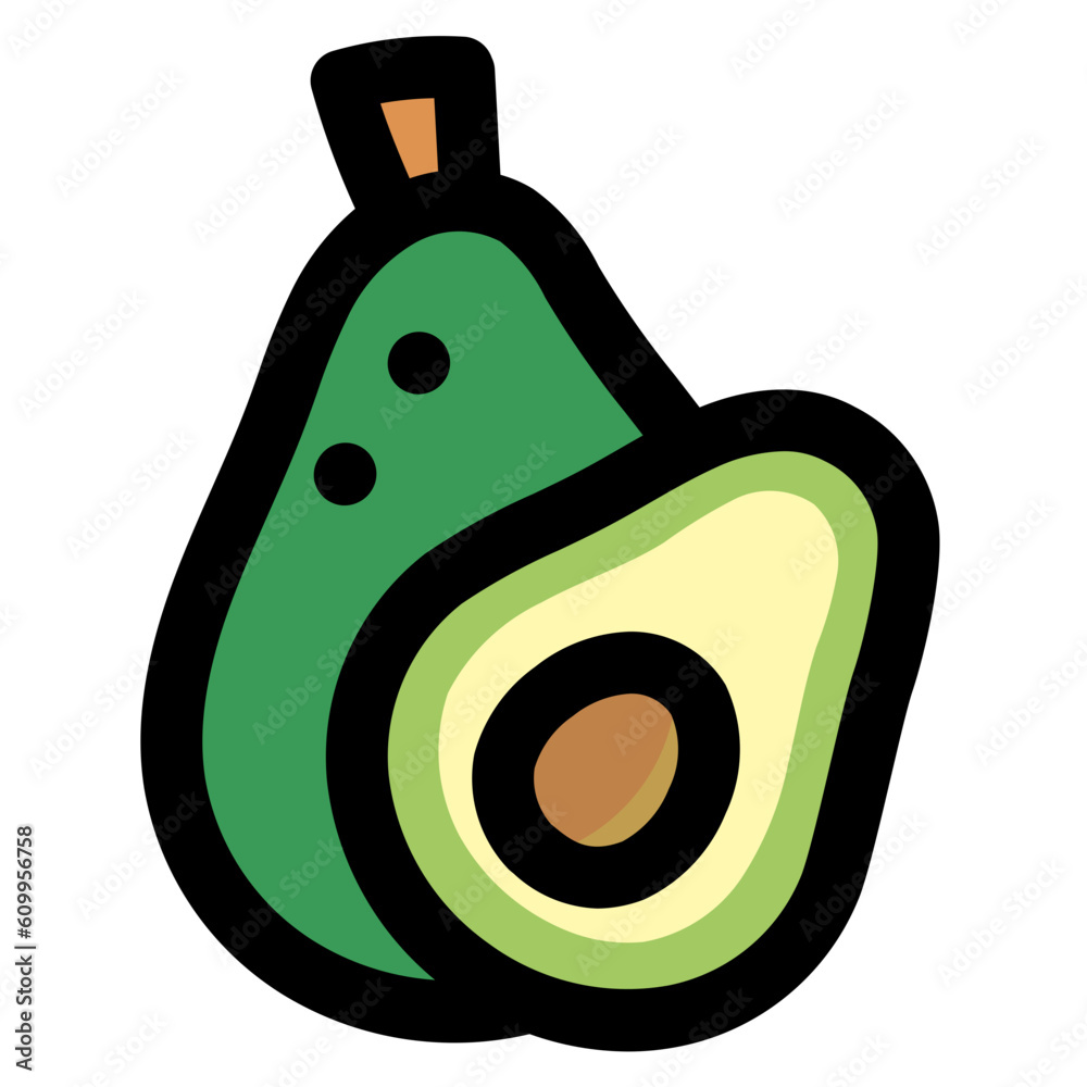 avocado filled outline icon style avocado filled outline icon style
