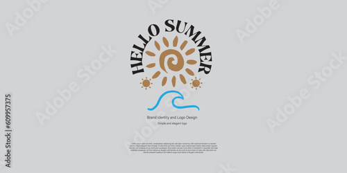 hello summer logo design for event and company brand
