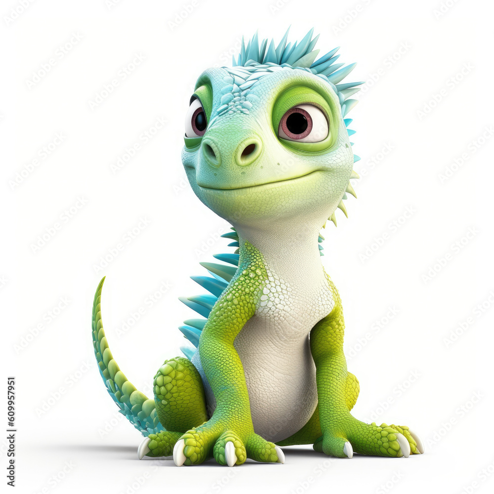 Obraz premium Cute 3D Iguana