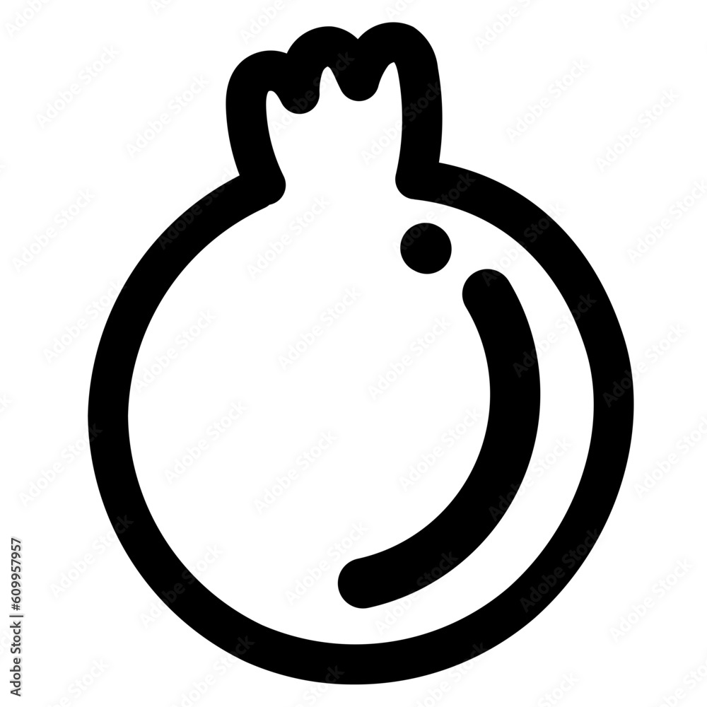 pomegranate line icon style pomegranate line icon style