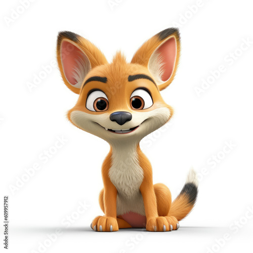 Cute 3D Jackal