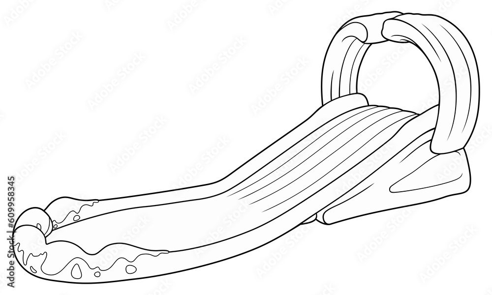 Cartoon cute doodle water slide. Cartoon cute doodle water slide.