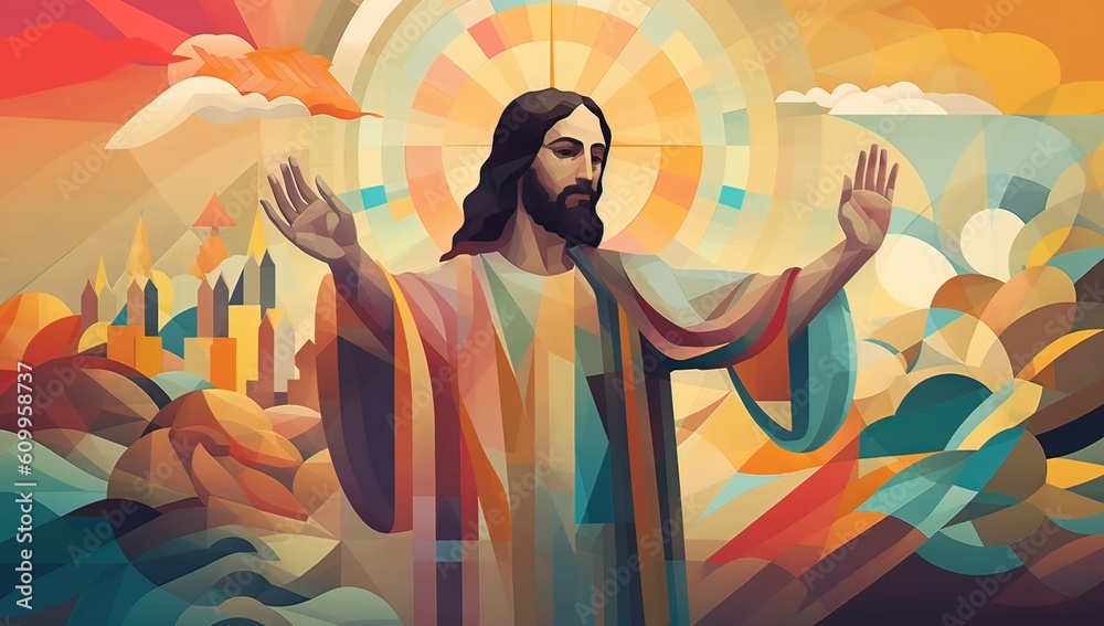 Fototapeta premium Portrait of a man. AI generated art illustration. 