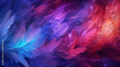 Abstract colorful background with space. AI generated art illustration. 