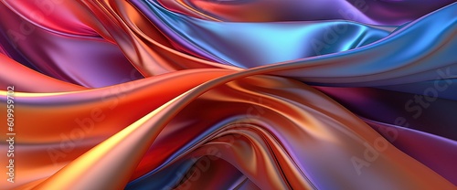 Wallpaper Mural Colorful silk fabric. AI generated art illustration.
 Torontodigital.ca