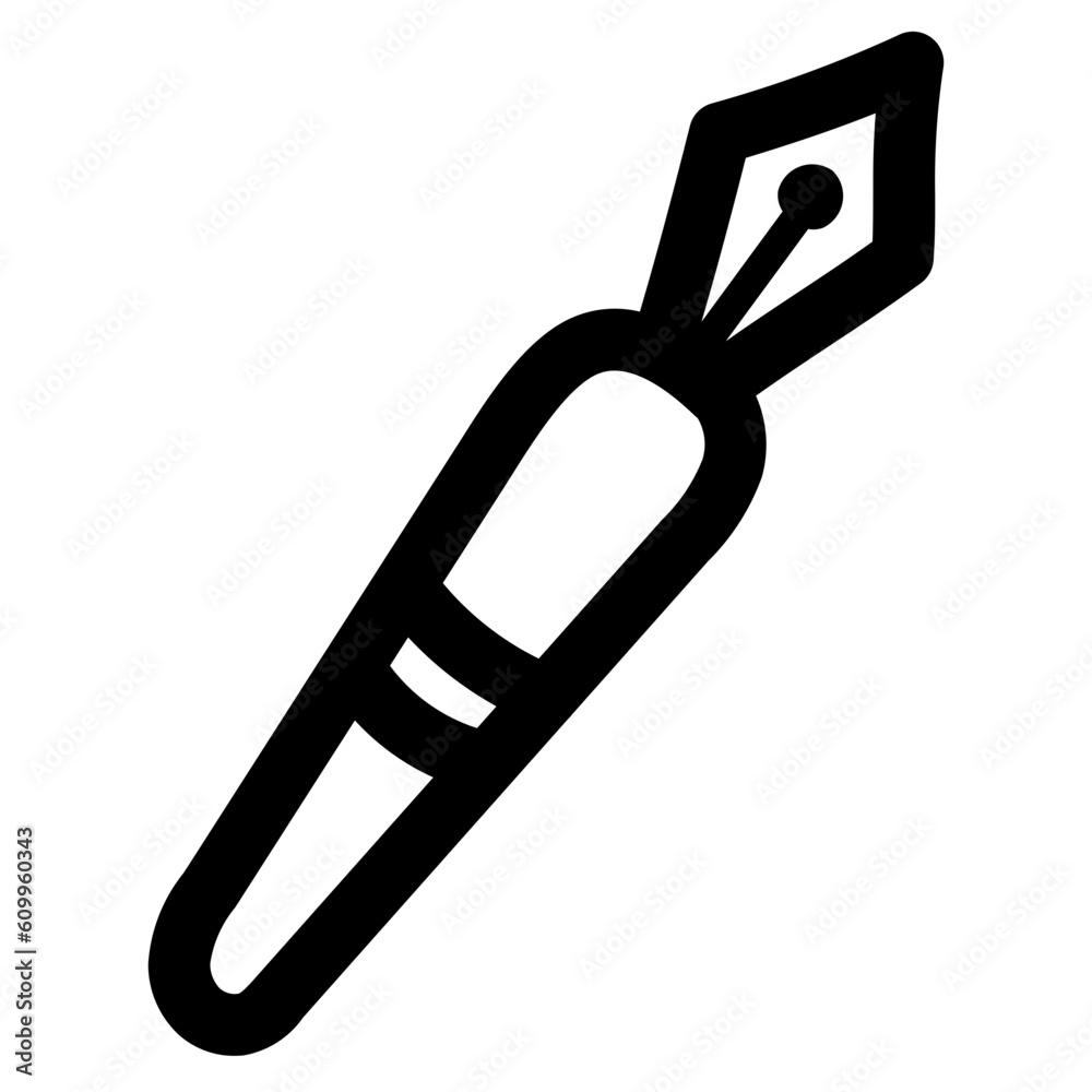 calligraphy pen line icon style calligraphy pen line icon style