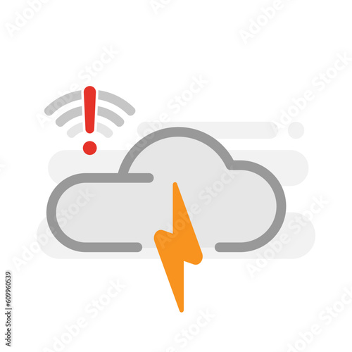Weak signal, weather disturbance. no internet connection concept illustration flat design vector eps10. Graphic element for landing page, empty state ui, infographic, icon