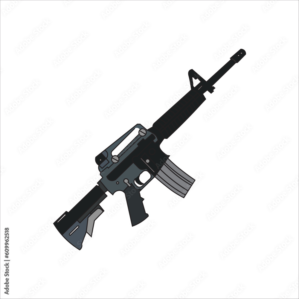 vector illustration M16 icon machine gun vector illustration M16 icon machine gun
