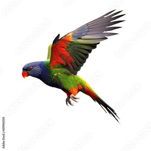 rainbow lorikeet  isolated photo