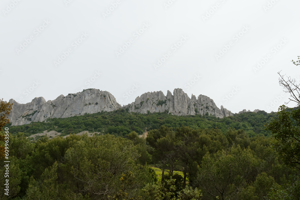 Massif des Dentelles de Montmirail dans le Vaucluse - France
