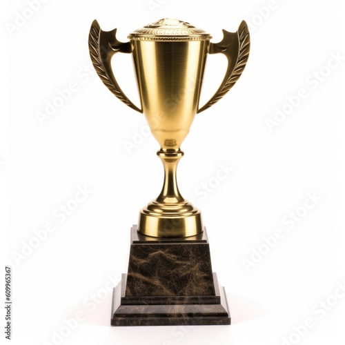 Gold Trophy Isolated on a W...