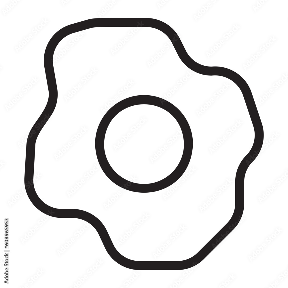 fried egg line icon