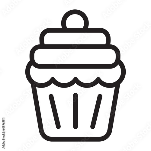 cupcake line icon