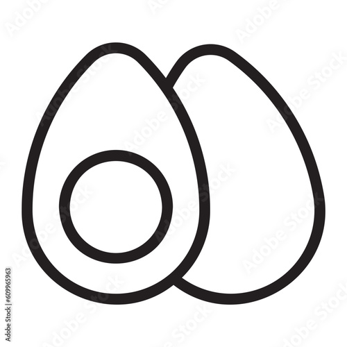boiled egg line icon