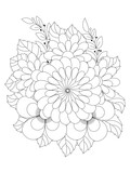  floral drawing. Art therapy coloring pages.Vector illustration Floral Mandala Coloring Pages, Flower Mandala Coloring Page,
