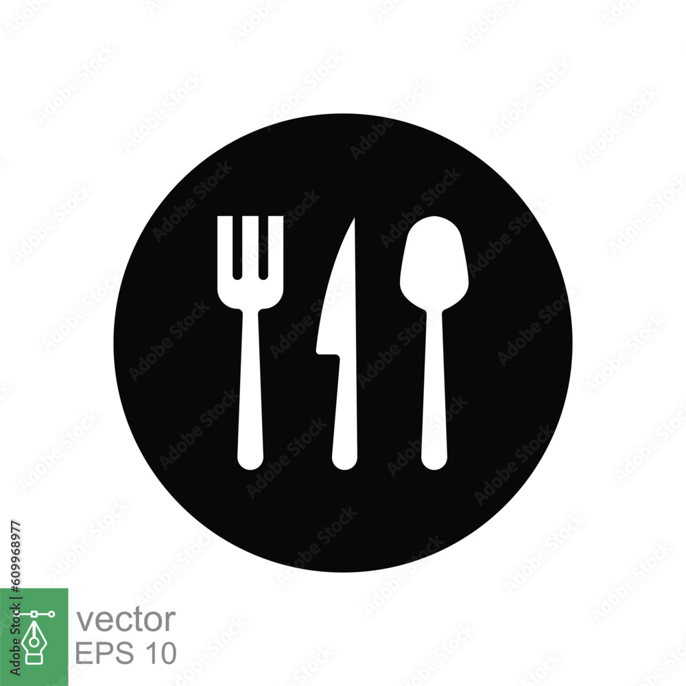 Cutlery icon. Simple solid style. Spoon, forks, knife, silverware, tableware, restaurant business concept. Black silhouette, glyph symbol. Vector illustration isolated on white background. EPS 10. Cutlery icon. Simple solid style. Spoon, forks, knife, silverware, tableware, restaurant business concept. Black silhouette, glyph symbol. Vector illustration isolated on white background. EPS 10.