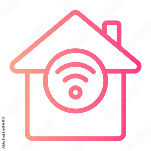 smart house gradient icon