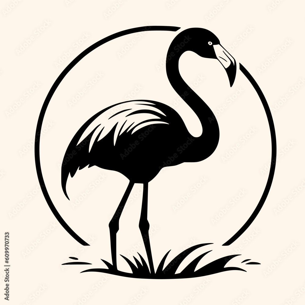 Flamingo vector for logo or icon,clip art, drawing Elegant minimalist style,abstract style Illustration Flamingo vector for logo or icon,clip art, drawing Elegant minimalist style,abstract style Illustration
