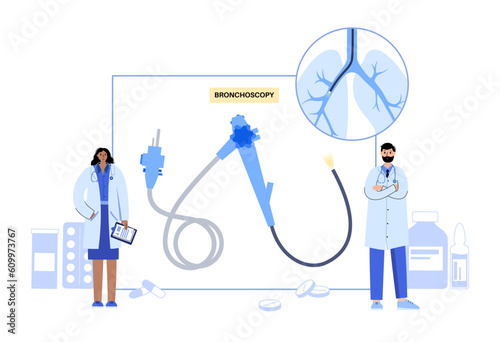 Bronchoscopy procedure concept