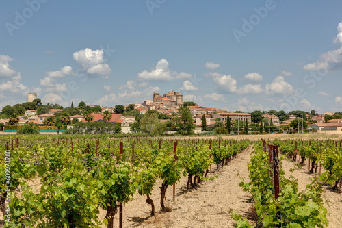 Vue sur le village de Puissalicon dans le département de l'Hérault - région Occitanie