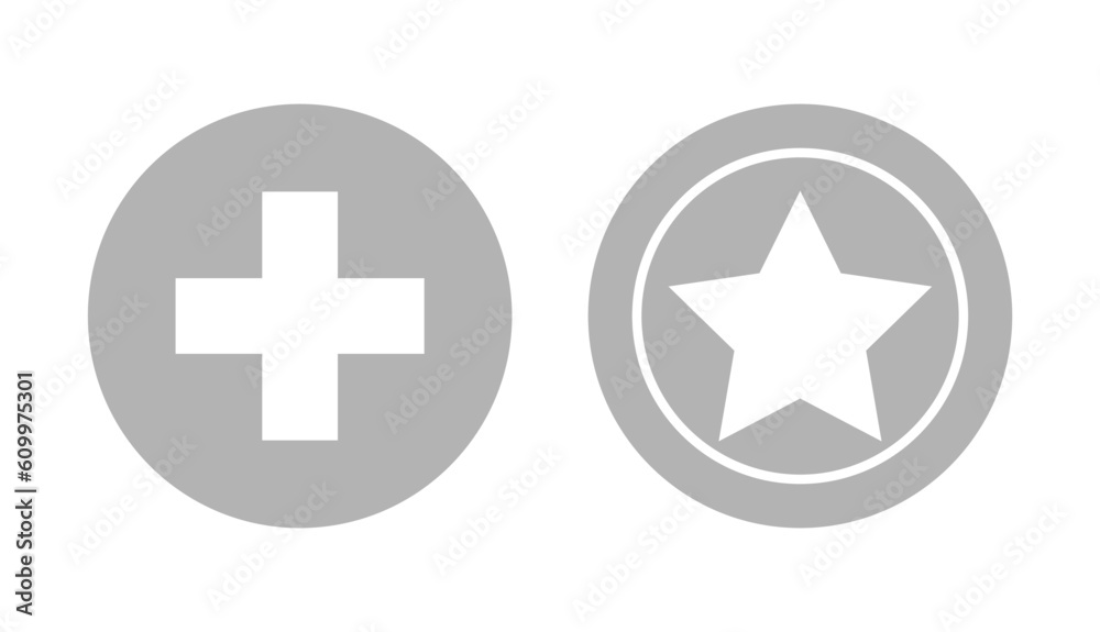 Vector illustrations isolated on white background, police hospital or clinic Vector illustrations isolated on white background, police hospital or clinic