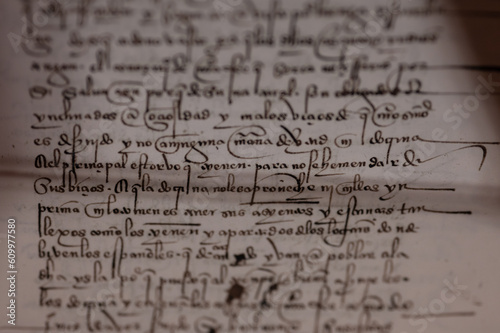 Detail of the handwritten pages of Colon's diary