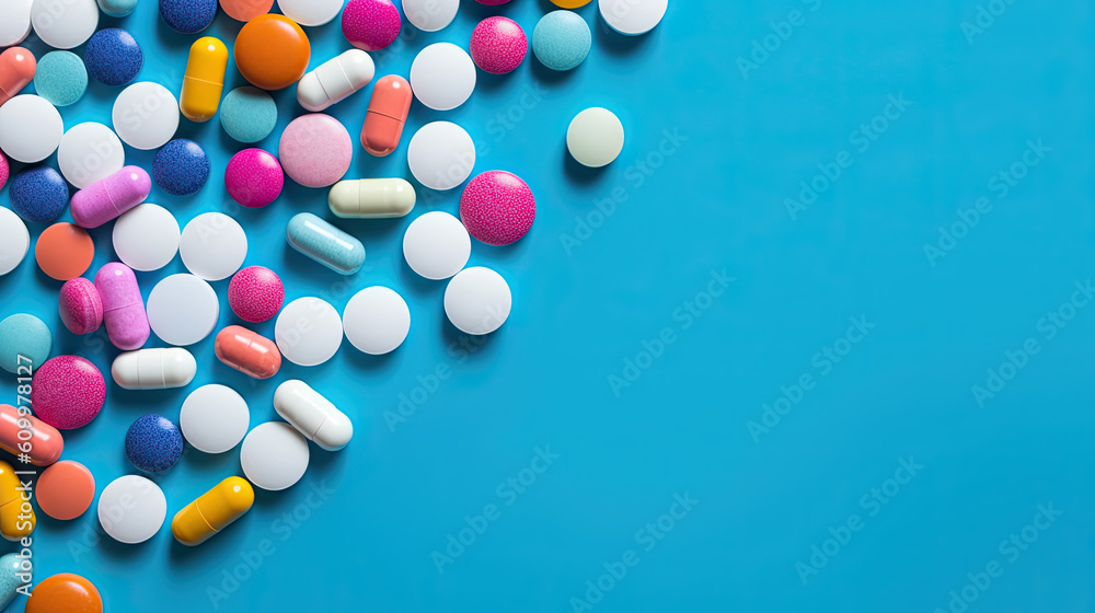 Pills. Medicine and healthy. Generative AI