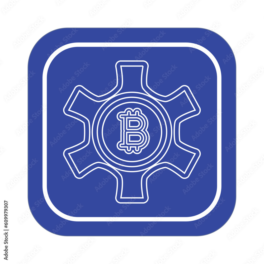 vector image of digital currency icon on blue background with white lines vector image of digital currency icon on blue background with white lines