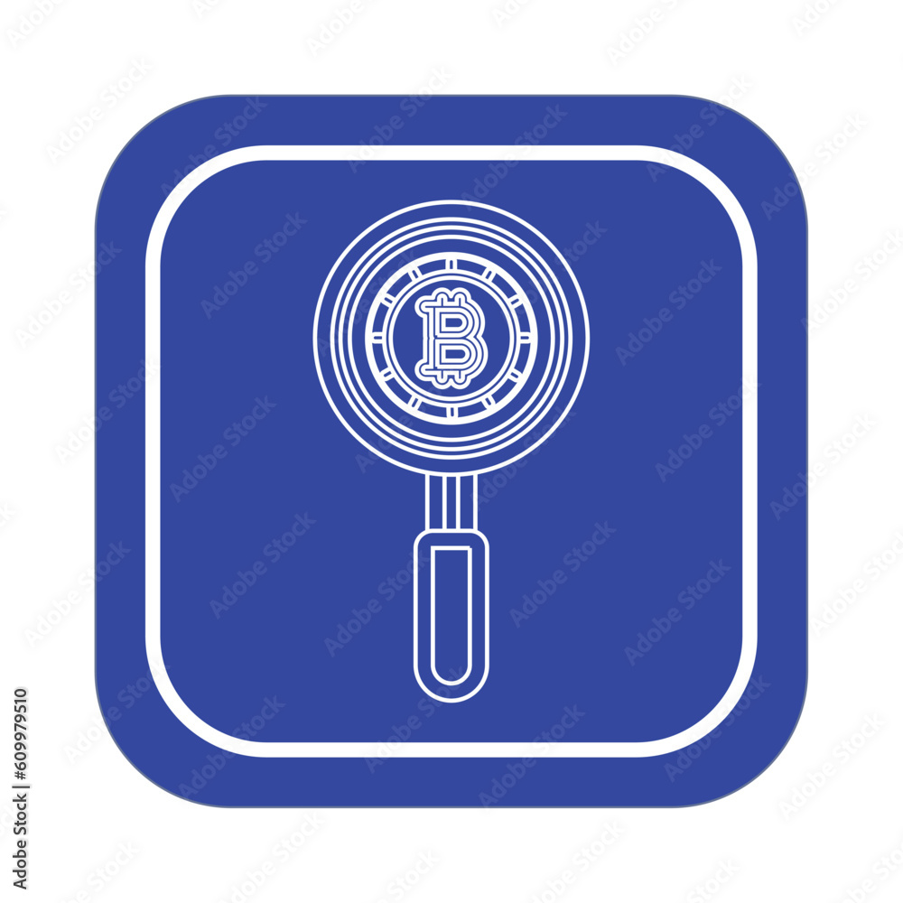 vector image of digital currency icon on blue background with white lines vector image of digital currency icon on blue background with white lines
